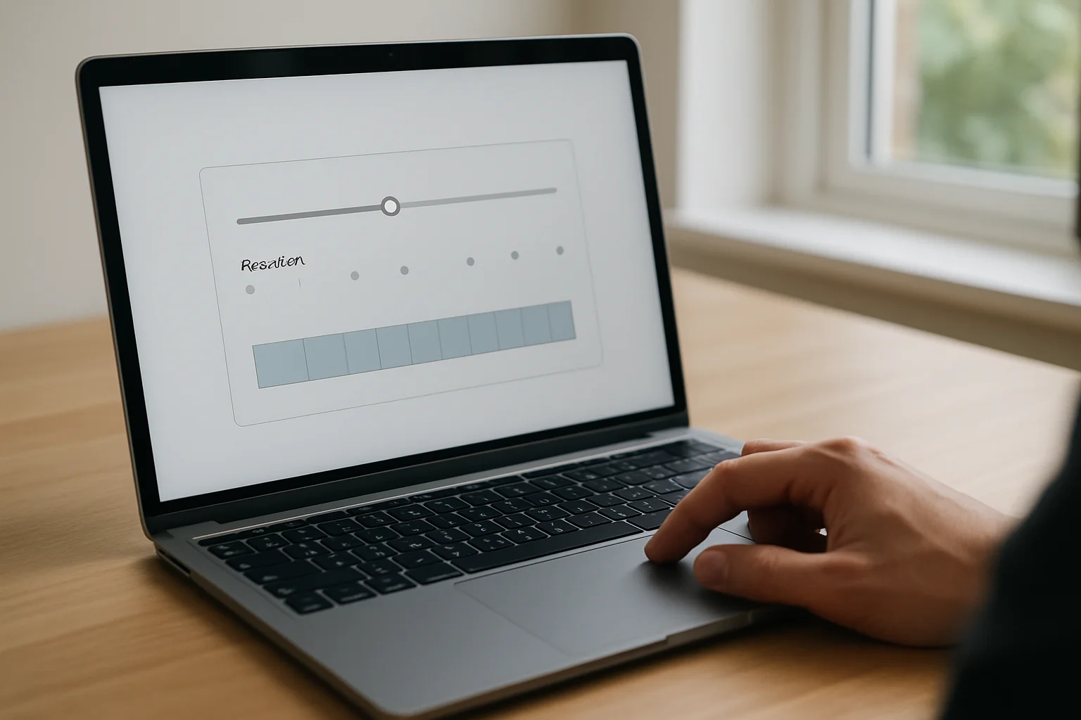Ordinateur portable affichant une interface de planification sans texte avec un réglage de durée et une frise segmentée pour définir la fréquence d’exécution.