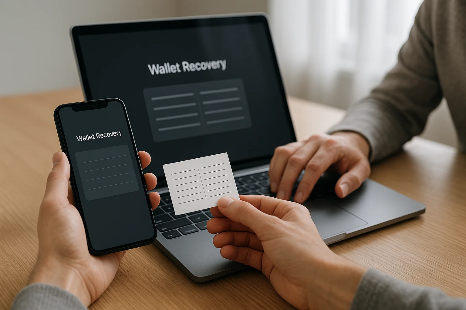 Restaurer un wallet crypto avec seed phrase
